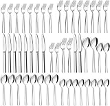 Besteck Set 12 Personen, 60 teilig Edelstahl Besteckset, Essbesteck Set mit...