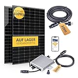 DUR-line Balkonkraftwerk 600W | 810Wp Komplettset mit bis zu 1050Wp bifazialer PV-Leistung...