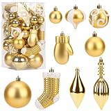 FunsLane 50 Stück Weihnachtsschmuck zum Aufhängen, bruchsichere Ornamente,...