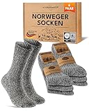 6 Paar Norweger Socken Herren Damen Wintersocken warme Wollsocken 70301T (Anthrazit...