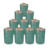 Schramm® 10 Stück Gartensäcke 300L Grün Robusten Polypropylen Gewebe PP...