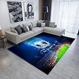 MANGGUO Fußball Teppich Schlafzimmer Wohnzimmer Küche Teppiche Sport...