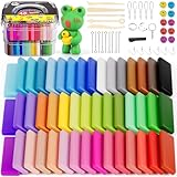 iFergoo Knete Starter Set- 46 Farben 1.5kg/52oz Polymer Clay 5 Modelliermasse...