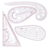 Lineal Nähen 4 Stück Kleidungs Lineal Schneiderlineal Metrisches Lineal Set Kurvenlineal...