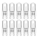 Halogen Leuchtmittel G9 33W 230V, 2700K Warmweiß 460lm Dimmbar, G9 Klar Halogen...