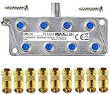 TronicXL 8fach Premium Koax Antennenverteiler HD 3D 4K Verteiler Weiche Splitter...