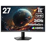 KOORUI 27 Zoll Gaming Monitor, 2K QHD(2560 x 1440), 240 Hz, 1ms, Adaptive Sync,...