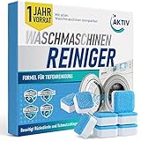 Aktiv 24x Waschmaschinenreiniger Tabs extra stark gegen Geruch & Kalk - Waschmaschinen...