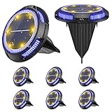 AsperX Solar Bodenleuchten 8 Stück 10 LEDS Solarlampen für Außen Garten IP65...