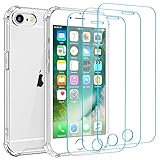 Whioltl Hülle für iPhone 6 und iPhone 6S mit 3 Stück Schutzfolie, 4 in 1 Durchsichtige...