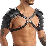 SJTJSPX Mittelalter Leder Schulter Rüstung Schulterschutz Wikinger Cosplay Schulterpanzer...