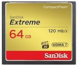 SanDisk Extreme CompactFlash Speicherkarte 64 GB (Für DSLR-Kameras, UDMA7, Schreiben mit...