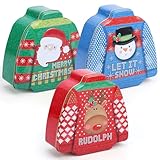 Belle Vous 3er Set rote Weihnachtsplätzchendosen aus Metall - Keksdosedose...