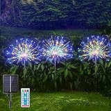 Solar-Gartenleuchten für den Außenbereich, 360 LEDs, 8 Modi, wasserdicht, mit...