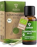 Heldengrün® BIO Lemongras Öl [100% NATURREIN] Erfrischend & Anregend - Echtes...