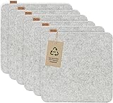 Miqio Design Sitzkissen Rechteckig aus Filz mit Antirutschnoppen | Nachhaltig...
