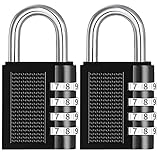 Zahlenschloss Vorhängeschloss mit Zahlencode 4 Stellig, 2er Kofferschloss...