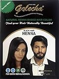 5x10g Golecha Natural Henna Based Hair Color, No Ammonia - BLACK (Natürliche Herbal...