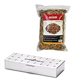 Grillfürst Räucherchips Kirsche 1kg Universal Räucherbox aus Edelstahl für Gasgrill...