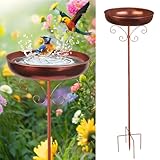 80CM Hohe Vogeltränke, Vogeltränke Stehend, Außen Vogelbad für Garten,...