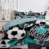Qiwagu Bettdecke 240x260 4 Jahreszeiten, Wende FußBall Steppdecke Waschbare, Bettdecke...