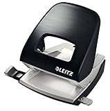 Leitz Büro Locher aus Metall, Für 30 Blatt, Anschlagschiene mit Formatangaben,...