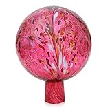 Lauschaer Glas Gartenkugel Rosenkugel aus Glas mit Granulat rubinrot d 15cm...