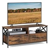VASAGLE TV-Schrank, Lowboard für Fernseher bis zu 55 Zoll, 120 cm lang, Fernsehtisch mit...