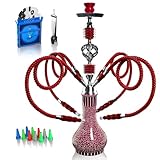 Shisha Komplettset mit 4 Schläuchen, 22'' Großes Shisha Kit für bis zu 4 Personen mit...