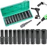 Schlagschrauber Nüsse Set, 10 Stück Sechskant Stecknüsse,...