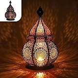 Gadgy Orientalische Lampe Metall - Marokkanisches Lampe mit Schatteneffekt - Orientalische...