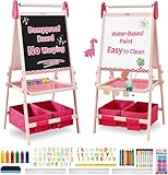 FUNLIO Staffelei Kinder von 3–8 Jahren, Anti-Warp-Board und Löschbarer...