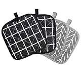 4 er Set Baumwolle Topflappen,Baumwolle Topflappen Handschuh Waschbare zum Kochen...