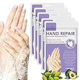 Handmasken, 5 Paar feuchtigkeitsspendende Handschuhe, Peeling-Handmasken,...
