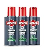 Alpecin pH Sensitiv Coffein-Shampoo S1 – 3 x 250 ml – Haarshampoo für...