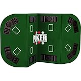 GAMES PLANET Faltbare Pokerauflage „Straight“ für bis zu 8 Spieler, Maße 160x80 cm,...