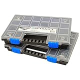 HASKYY Sortimentskoffer Sortimentskiste Sortimentsbox 2x Organizer XL - unterteilt und...