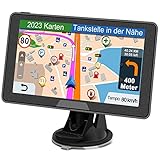 GPS Navigationsgerät für Auto 2023 - Navi 7 Zoll LKW Navigation für Auto PKW, Europa UK...