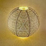LEMESO Lampenschirm Hohle Weiß Lampion runde Papierlaterne Classic Style Lampenschirm...