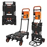 BLACK+DECKER Plattformwagen - 2-in-1 Handwagen und Plattformwagen - Faltbar - Bis Zu 137...