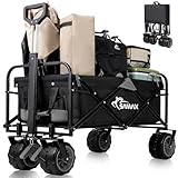 SAMAX Bollerwagen Handwagen Gartenwagen Strandwagen bis 200 kg - Klappbar Faltbarer...