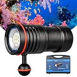 TrustFire DF50 KIT Unterwasser Tauchen Taschenlampe 6500 Lumen mit 1 x Akkupack...