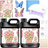 BARAKYEG 500g UV Harz Klar,2pcs UV Harz,Upgrade UV Resin Hart,kristallklares...