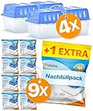 Idelia® 4x Luftentfeuchter + 9 Nachfüllpacks - Raumentfeuchter Luftentfeuchter für...