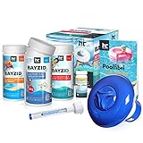 Höfer Chemie BAYZID® Pool Starterset 7 TLG Wasserpflege durch Pool Chlor Granulat, PH...