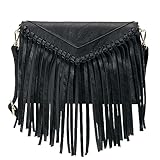 KouLi Buir Quaste Crossbody Geldbörse für Frauen PU Leder Western Hobo Fransen...