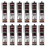 PRITEX Silikon Sanitär 12 x 300 ml | weiß | Acetat für Bad Dusche und WC |...
