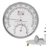 GEBBEM Saunathermometer Celsius, Celsius-Saunathermostat, 2-in-1-Temperatur- und...