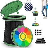 Tragbare Toilette für Camping, Teleskop, tragbare Toilette, Camping-WC mit 7...
