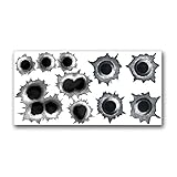 Einschuss-Löcher Sticker Set I 10 Bullet-Holes als Auto-Aufkleber, für Roller...